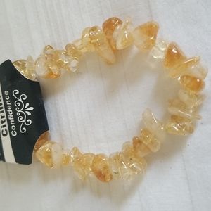 New Genuine Citrine Stone Stretch Bracelet